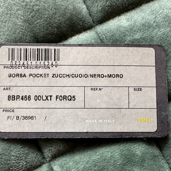 Fendi Zuccino Cuoio Borsa Pocket Bag Baguette - Picture 8 of 15